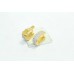 Fashion Hoop Bali Earrings yellow metal Gold Plated plain design Zircon Stones